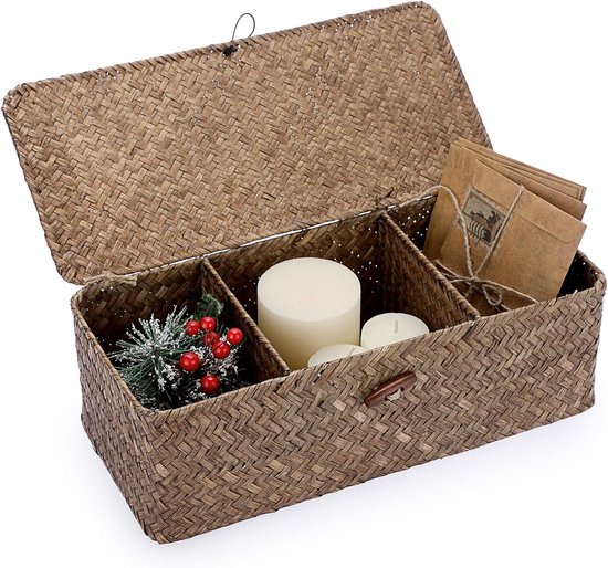 Rice - Opbergmand - Raffia - Oceaan - Naturel - Small – Lovt Amsterdam
