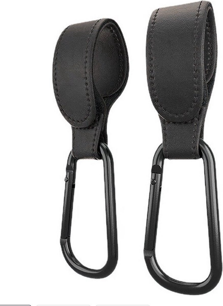 Knaak Kinderwagen Tassenhaakjes - Buggy Haakjes voor Tassen - Zwart - Set van 2