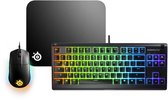 Apex 3 TKL Gaming Toetsenbord + Rival 3 Gaming Muis + QcK Mini Muismat