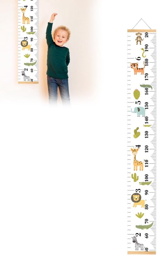Groeimeter Hout & Dieren - Kinderkamer decoratie | Babykamer accessoires | Wanddecoratie | Kraamcadeau | Kinderkamer decoratie — afbeelding 4