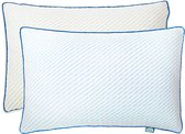 Cooling kussen - Cool Comfort - Memory Foam Hoofdkussen (set van 2) - Bamboe kussen - Hoofdkussen Bamboe Tijk - Traagschuim kussen - Cool Comfort - Zacht, Koel & Drukverlagend - + 200g Extra Foam - Afstelbaar - Voor alle type slapers