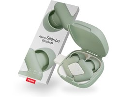 Alpine Silence Oordoppen - Oordoppen slapen - Vlieg oordoppen - voor Slapen, Focus & Reizen - Comfortabele, Herbruikbare Gehoorbescherming - Nauwsluitende V-vorm & Zachte Ovale Tips – 4 Maten XS/S/M/L – Tot 25dB Geluidsdemping – Groen