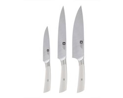 Richardson Sheffield Supreme 3-delige Premium Keukenmessenset – Vlijmscherp – Duits MoV Messenstaal – Langdurige Scherpte & Optimale Snijprestaties – Ivoor – Luxe Geschenkverpakking