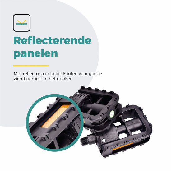 Voltano Fold'M Vouwpedalen - Zwart - Fietspedalen Vouw - Aluminium - Antislip - Universeel - Reflectie van Voltano — afbeelding 5