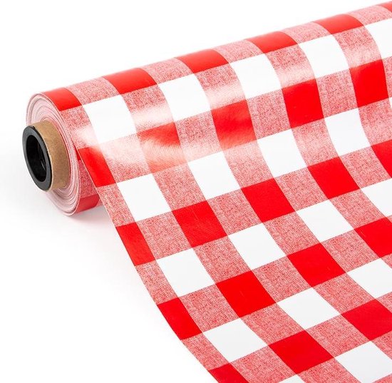 zoals dat Afdaling club Tafelzeil - tafelkleed - PVC - rood/wit 100 x 140cm | bol.com