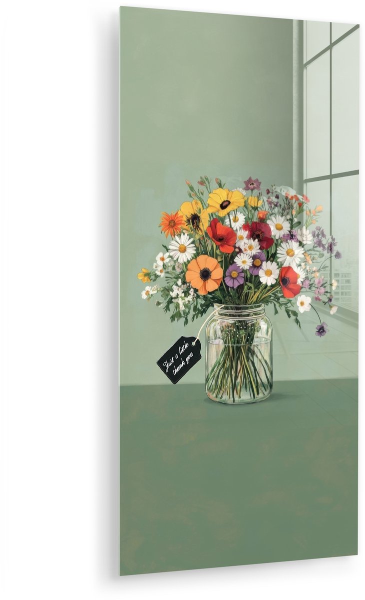 Bloemen - Vaas - Kaartje