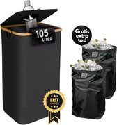 Lifewit 110 liter statiegeldflessen, verzamelcontainer, 2 vakken met