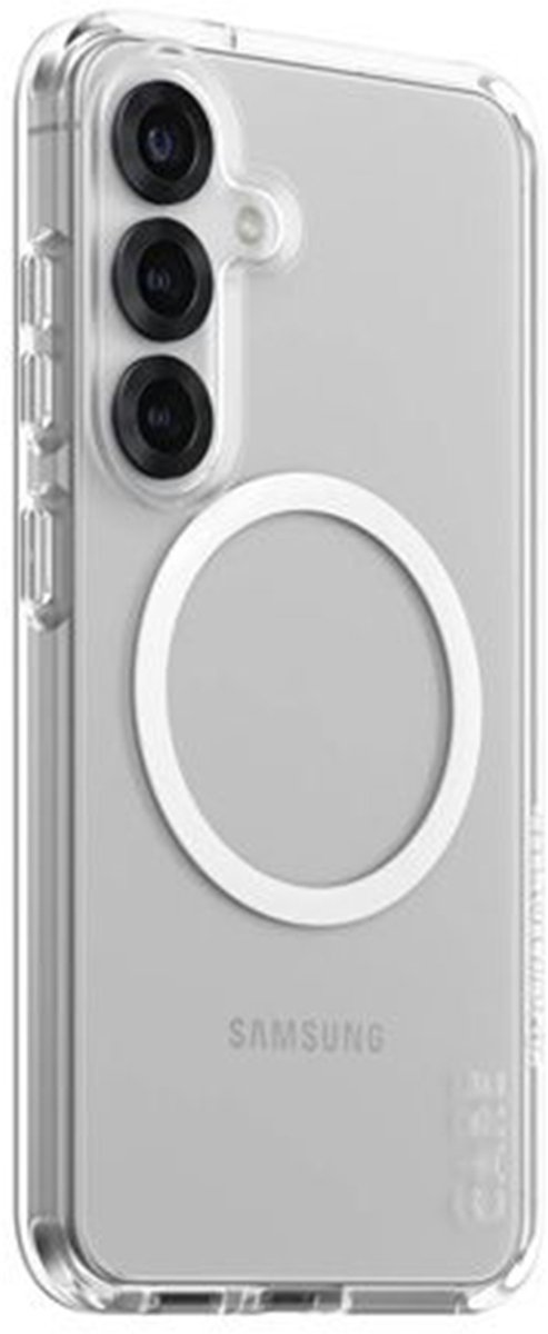 CARE by PanzerGlass Flagship Case - Transparant Urban Combat w. - Wit QI Module Samsung S25