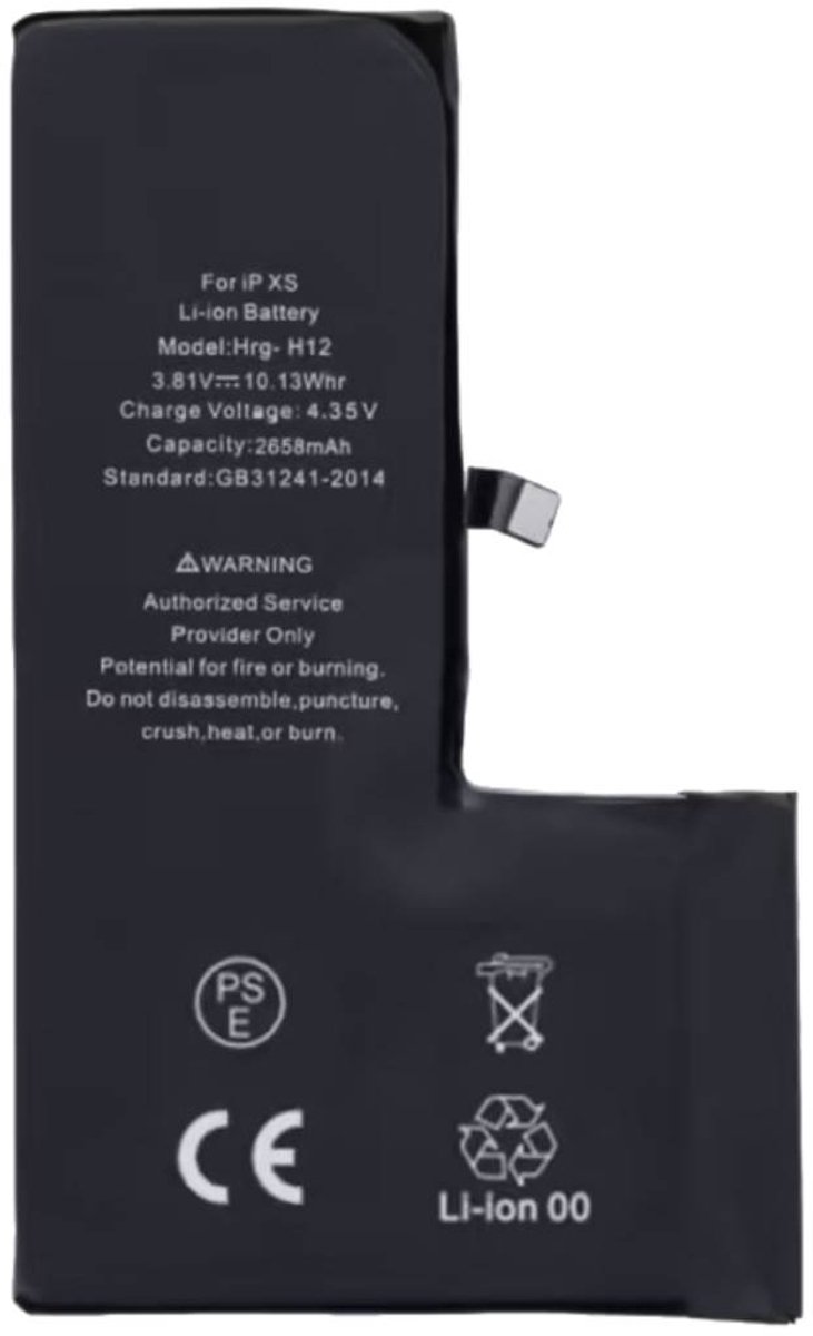 Avizar Interne batterij Geschikt voor Apple iPhone XS Li-ion 2658mAh 3.81V, Zwart