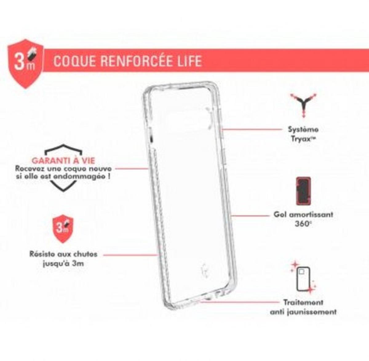 Force Case, Versterkte hoes Geschikt voor Samsung Galaxy S10 LIFE, Transparant