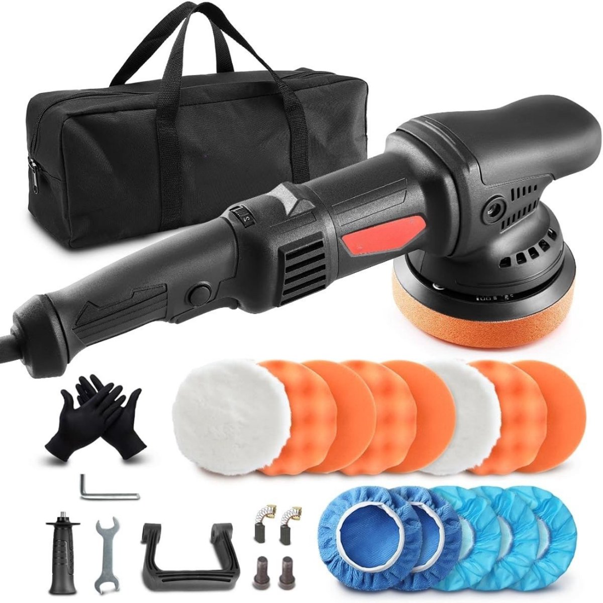 Polijstmachine - Poetsmachine Auto Met 6 Snelheden – Incl. Tas Met Accessoires En Polijstschijven – Poliermachine 920W – Polijstmachines – Polijst Set