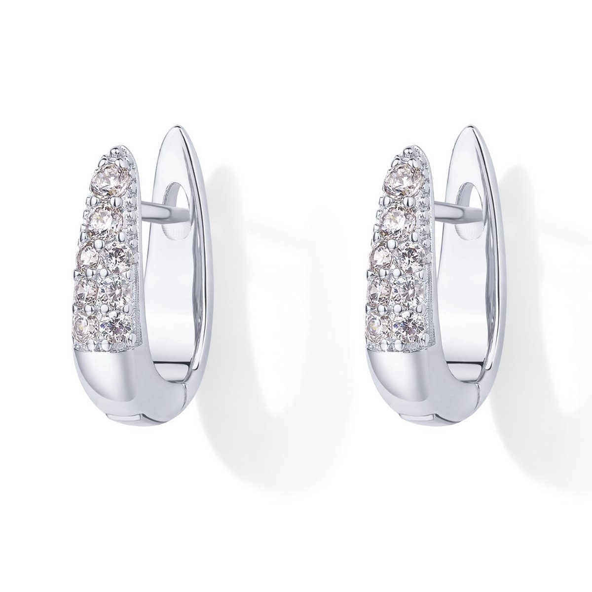 Innerlight® Majestic Glow - Oorbellen dames - 925 Sterling Zilver Vergulde U-vormige Oorringen met Zirkonia - Oorbellen - 925 Sterling Verguld - U-vormig - Zirkonia - Vrouwen Sieraden - Dames oorbellen - Zilveren oorbellen - Oorringen - Oorhangers