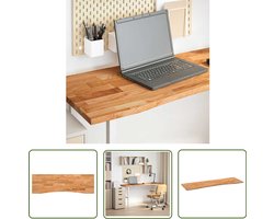 The Living Store Bureaublad rechthoekig 160x50x2,5 cm eikenhout lichtbruin - Bureaublad - Eikenhout - Houten Bureau - Kantoorruimte - Werkplek