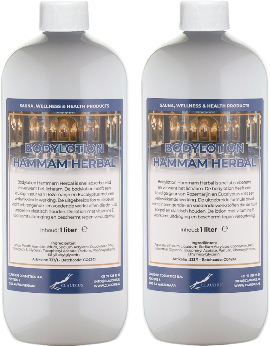 Bodylotion Hammam Herbal 1 Liter - set van 2 stuks