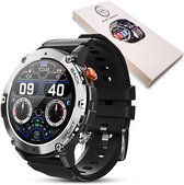 O.M.G S1 Sport Pro Smartwatch - Heren en Dames Smartwatch - Volledige Belfunctie - Activity Tracker - Stappenteller - Hartslagmeter - Bloeddrukmeter - Android & iOS - Zwart/Zilver