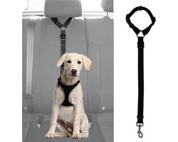 WiseGoods - Premium Hondengordel Auto - Hondenriem - Gordel Voor Hond - Autogordel - Veiligheid Voor Hond - Verstelbaar - Zwart