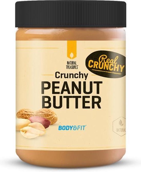 Body & Fit Natural Crunchy Peanut Butter - 100% Pindakaas - Pindapasta - 1 kg