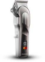 Bol.com Professionele Tondeuse met Draadloos Oplaadstation - Incl. 4 Opzetstukken - Voor Hoofdhaar & Mannen - Complete Set - Grijs aanbieding