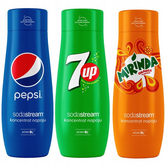 SodaStream Serie - Frisdrankconcentraat Set - Pepsi, 7UP, Mirinda