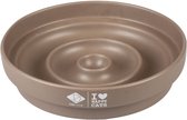 SUE — Gamelle anti-glouton « goutte » 20x20x4,5cm brun