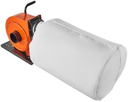 Stofafscheider 1 HP, 460 CFM luchtstroom, 21 gallon opvangzak, 2,5 micron filtratie voor industriële werkplaatsen, Mobiele houtstofafscheider met handvat en wielen