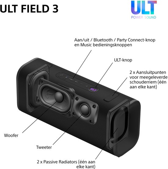 Sony ULT FIELD 3 - Bluetooth Speaker - Zwart van Sony — afbeelding 5