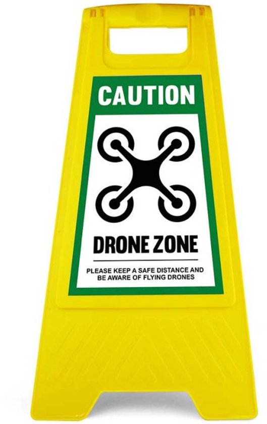 Drone Warning Sign - Standard - Drone Zone - Green - English | bol