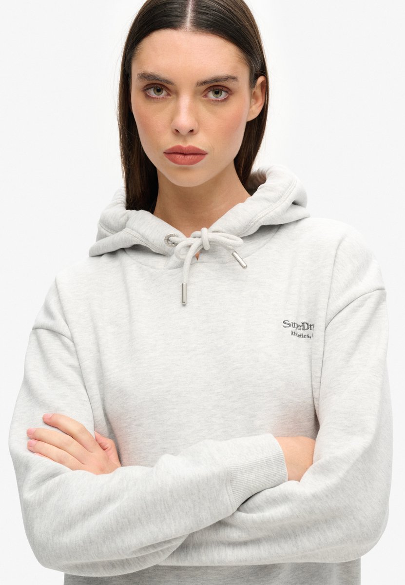 Superdry Essential sweatjurk met capuchon Dames Jurken Grijs