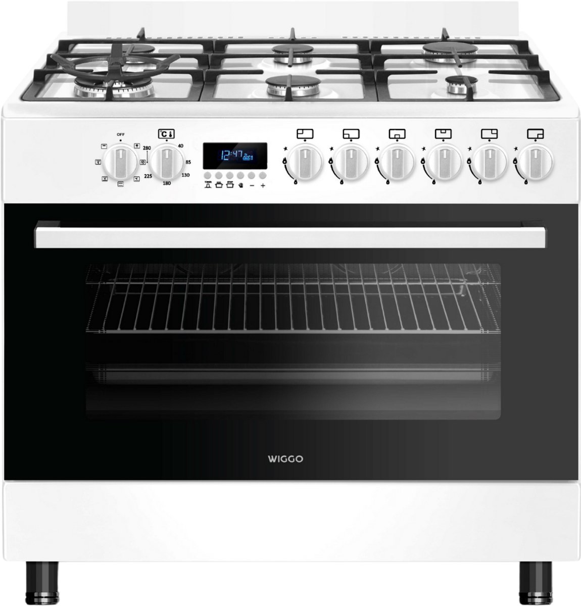 Wiggo WO-E969R - Gasfornuis - 90 cm