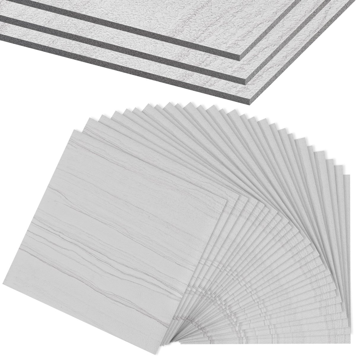 NAIZY PVC vloerbedekking 30x30 cm 27 stuks vinyl vloer Zelfklevende zelfklevende tegels vloer Waterdichte anti-slip vloertegels voor woonkamer keuken badkamer (S99, 2.5㎡)