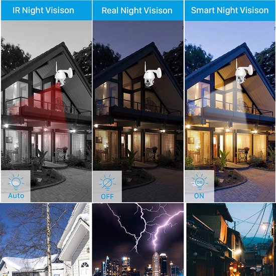 Vyzio - 2x Beveiligingscamera Buiten - Buiten Camera met Nachtzicht - Buitencamera Wifi met App - Buiten Camera - Buitencamera Draadloos Wifi en App - 2 Camera's - DIGICAM van Merkloos — afbeelding 4