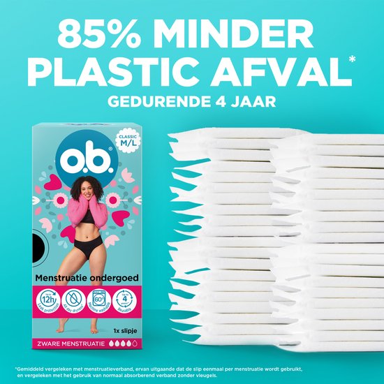 ob sous-vêtements menstruels réutilisables - pour femme - taille M/L - 1 pièce