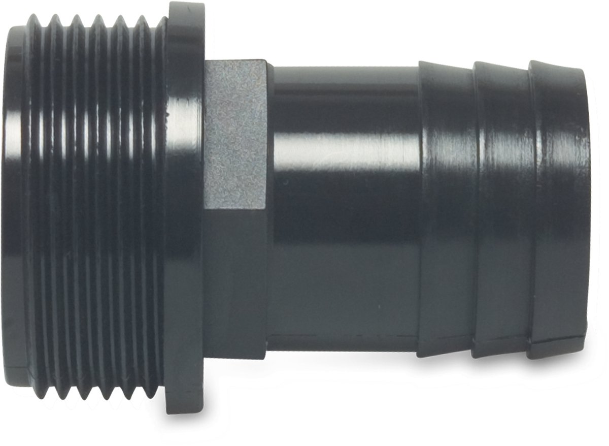 Slangtule buitendraad pp zwart 3/4 inch naar 25 mm Deltafix
