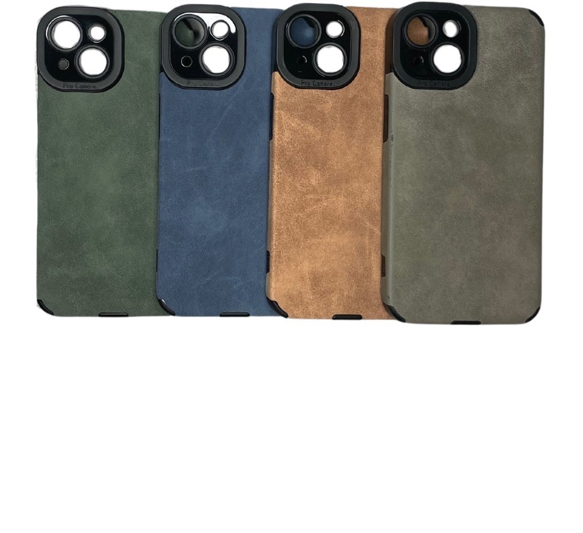 iPhone 14 Hoesje | Luxe Kunstleer | Schokbestendig Shockproof | Wireless Charge | TPU Case met Lensbescherming | Bruin / Brown
