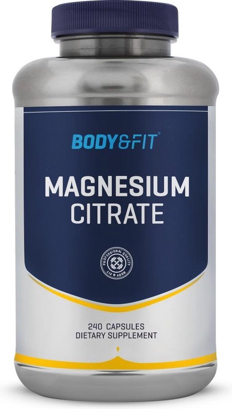 Mineralen - Body & Fit Magnesium Citraat - 150mg Magnesium per Capsule - 240...