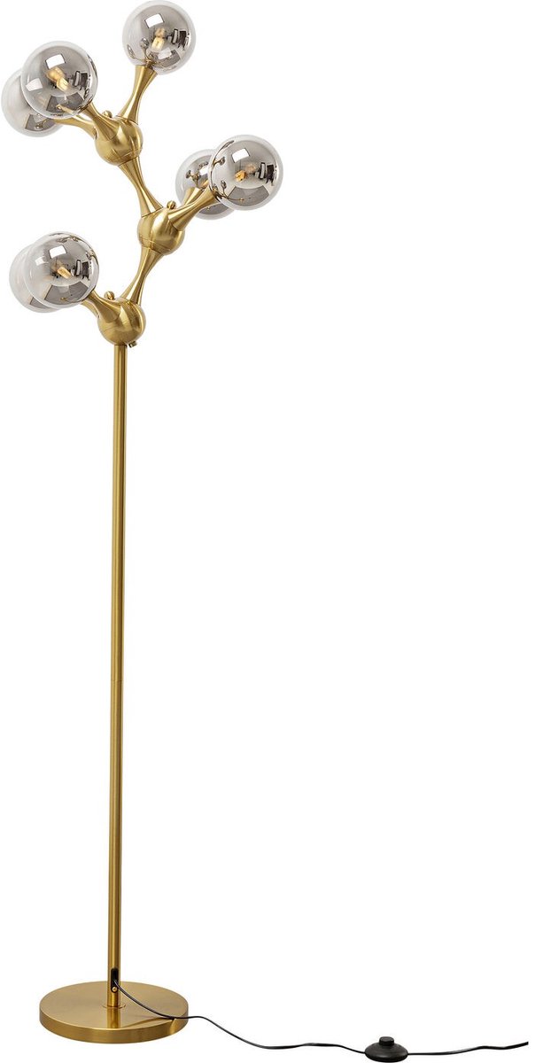 Vloerlamp Atomic Balls 174cm goud Kare Design