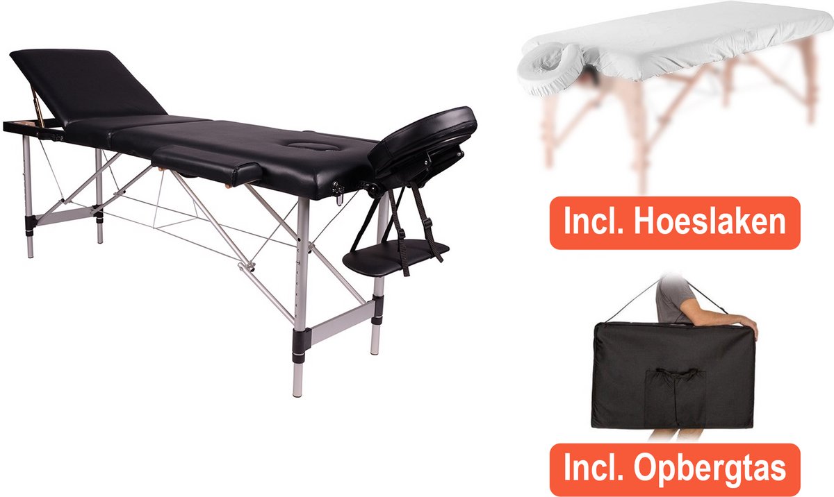 Goedkoopste Alora Massagetafel Relax Budget incl. hoeslaken en opbergtas - Max. Draagvermogen 250 KG - 8 Hoogtestanden - massage bed