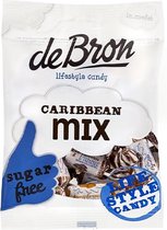 De Bron - Lifestyle Candy Suikervrije Caribbean Toffees - Suikervrije Toffees / Snoep - Chocolade - 90 Gram - 1 Zak