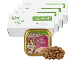 68 x 100 g Lecker.Pet® Leo's Feine Paté Rijk aan kip Nat kattenvoer Complete voeding