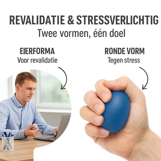 Twee Blauwe Siliconen Kneedbal Voor Handtherapie, Handtrainer Bal Versterking Beroerterevalidatie