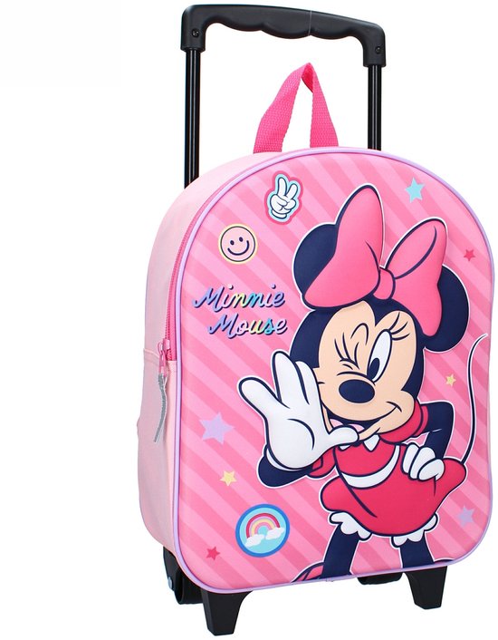 Minnie Mouse Backpack For Kids - Disney Style Icons Brown Panther Print Bag | Adjustable Shoulder Straps 10 thumbnail image