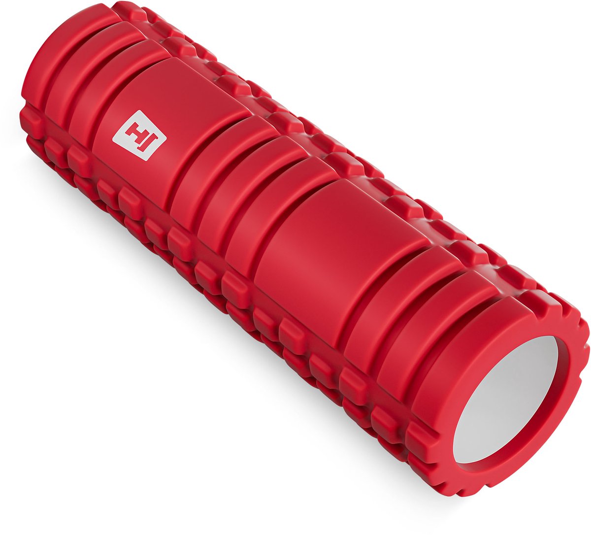Hop-Sport Fasciarol HS-A045YG – Massage Foam Roller met Golfstructuur, 45x14 cm, Medium Hardheid voor Spierherstel (Rood) thumbnail 3