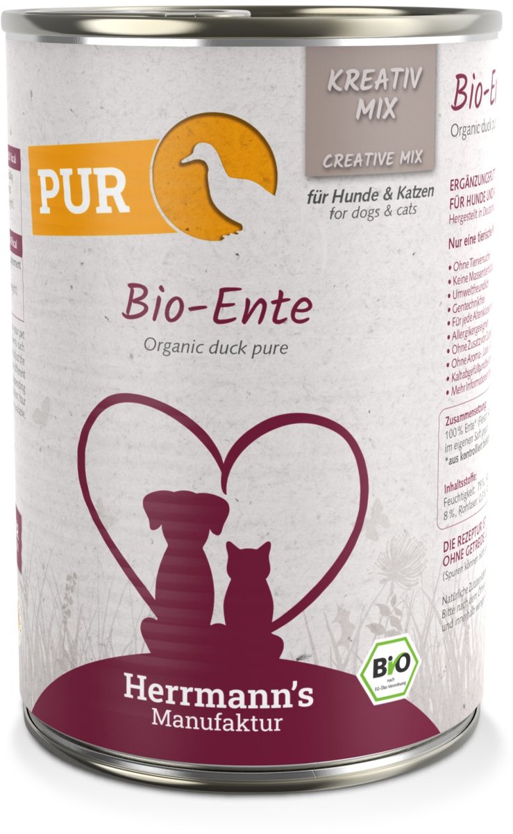 Herrmann’s Herrmann's Bio Honden Blikvoeding - Pure Eend - 400 g
