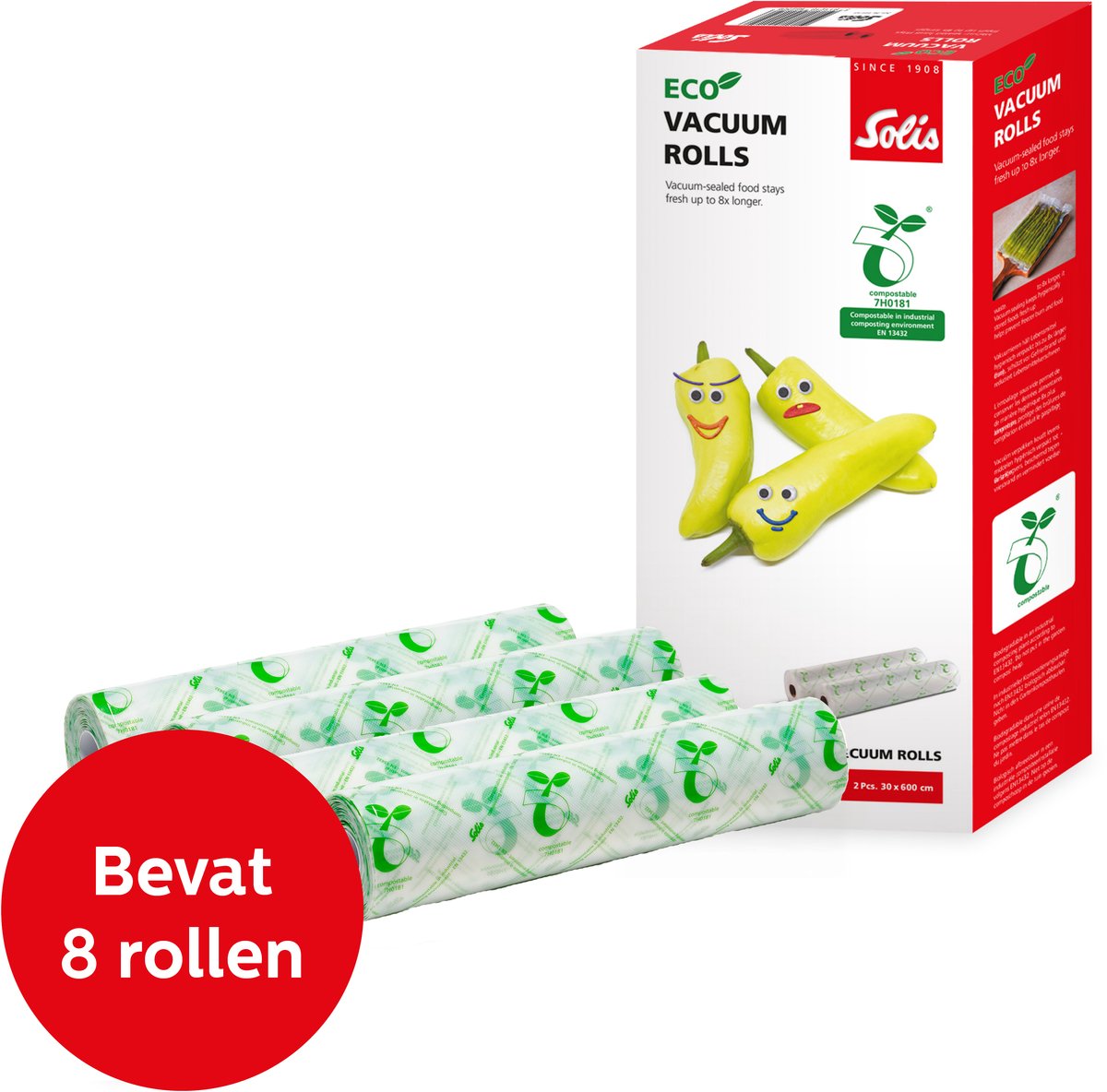 Solis Eco Vacuümrollen - 30 x 600 cm (8 stuks)
