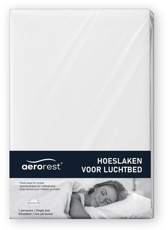 Matelas pneumatique AeroRest 1 personne | 210 cm de longueur | Surmatelas amovible | Comprend un drap-housse assorti et un kit de réparation