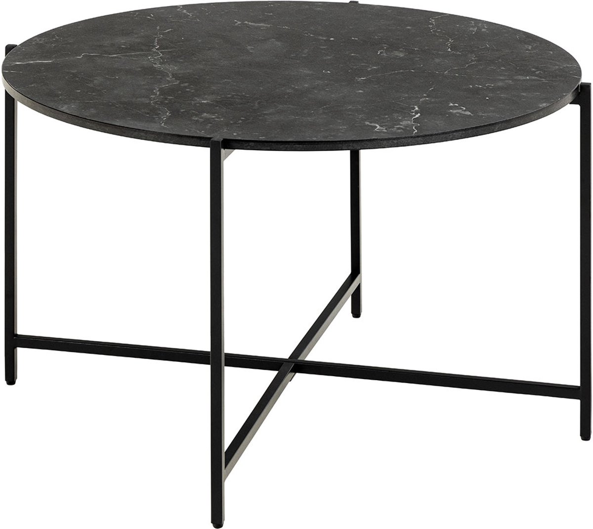 Giga Living Salontafel Colton Rond Zwart Ø70cm - Giga Living