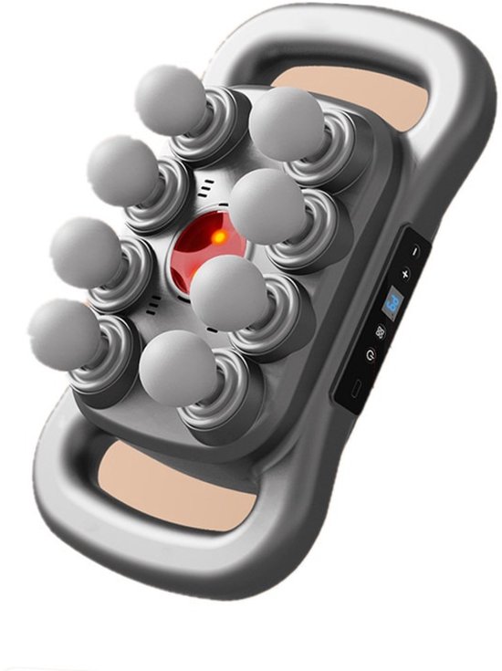 Pistolet de Massage - 8 têtes de massage - Appareil de Massage - Massage musculaire profond - Masseur puissant pour le Sport et la Détente - Appareils de massage - Sans fil - Avec lumière rouge - Longue autonomie