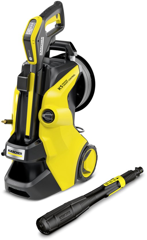 Kärcher K 5 Premium Smart Control Flex Hogedrukreiniger - PremiumFlex hogedrukslang - 145 bar - 500 l/u - 40 m²/u - Slanghaspel - Boost modus - App bediening