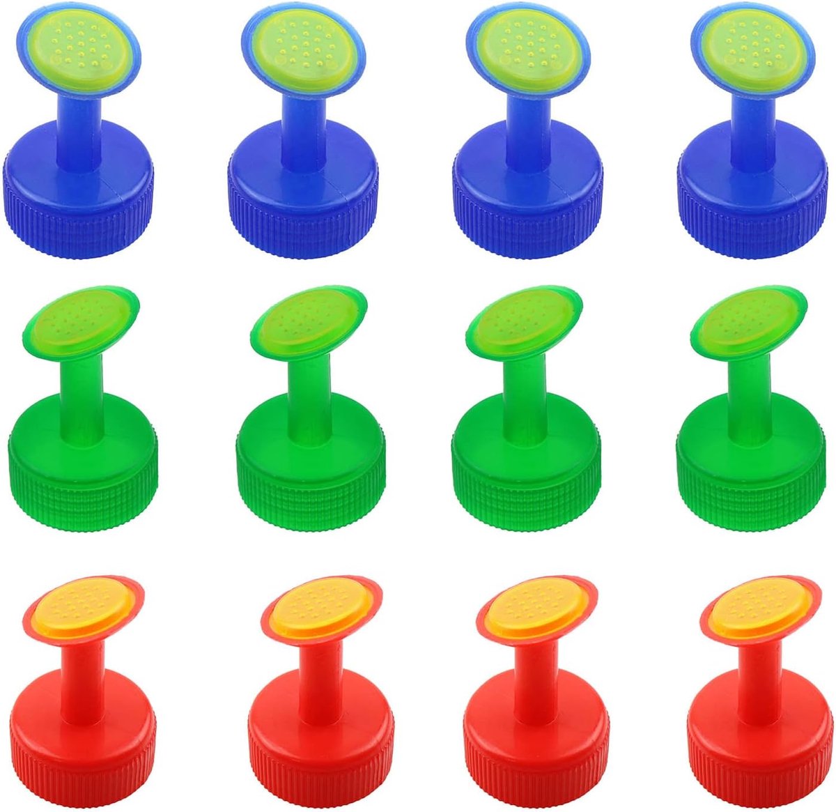 12 stuks - Fles gieter - gieter - Jonge Planten Flesgieter dop - Sproeier - Flesdop - Dop van een gieterfles - mondstuk - spuitmond - voor planten en potten - blauw,groen,rood - 4.5*2.4*3CM - kunststof