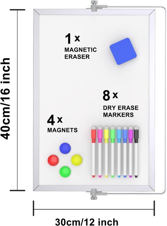 Klein Whiteboard 30x40cm Wit Magnetisch